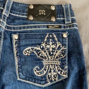 Dark Wash Miss Me with pocket details